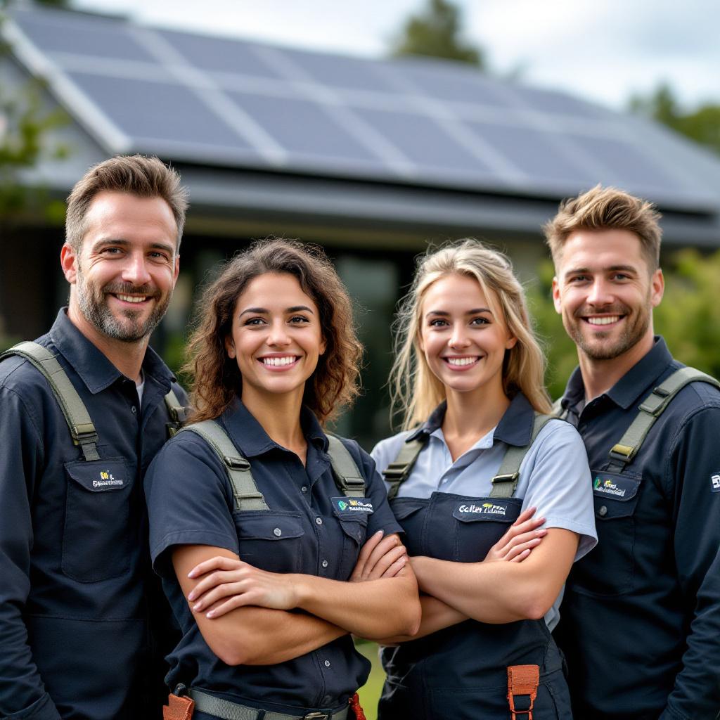 Apollo Energy solar installation team