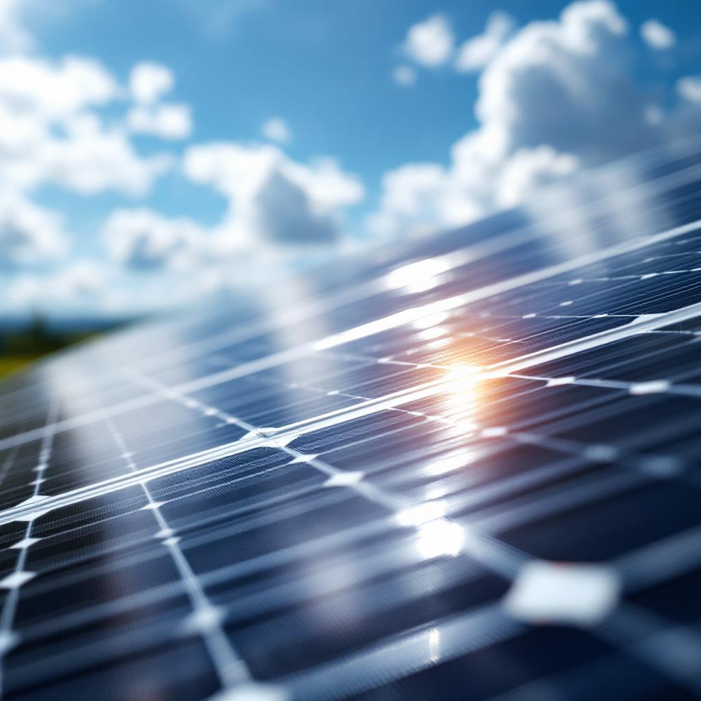 Close-up of premium Trina Solar monocrystalline panels