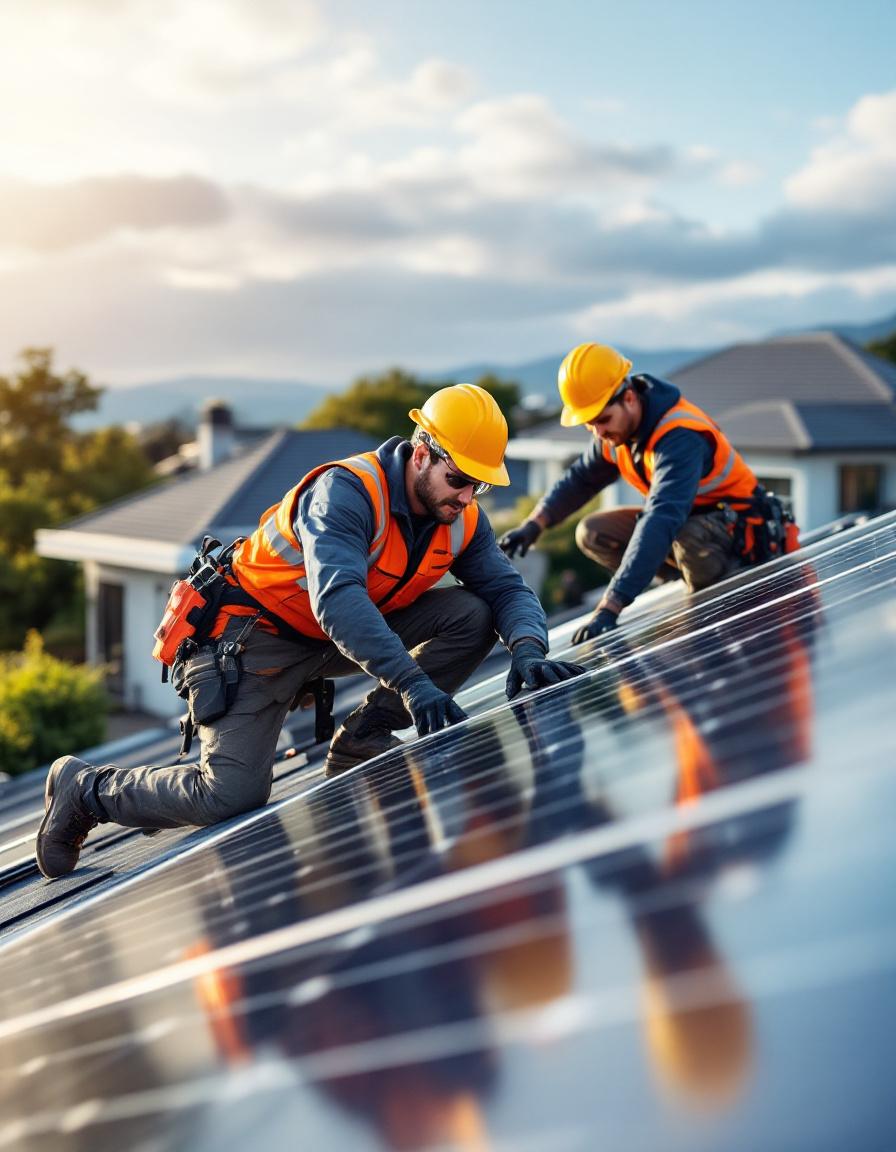 Apollo Energy installation team at work